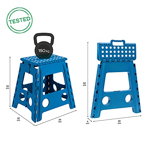 Arregui TB-039-A Taburete Plegable Multiuso, 39 cm de altura, azul