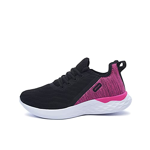 ATHIX Allure Flexy - Zapatillas de Correr para Mujer, Negro (Negro/Rosa Citric), 39 EU - Zapatillas Deportivas, cómodas y Transpirables