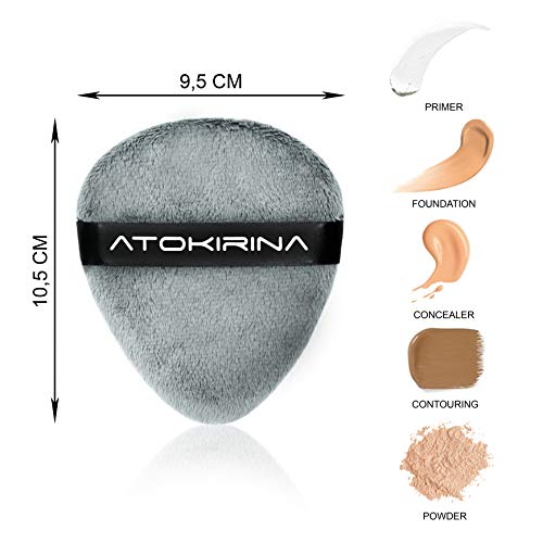 ATOKIRINA Blender Puff 2.0 - Beauty Blender Nueva versión Aplicadores de maquillaje Base diseñada para un maquillaje perfecto Juego de belleza profesional Sin látex Tela súper suave Bordes suaves