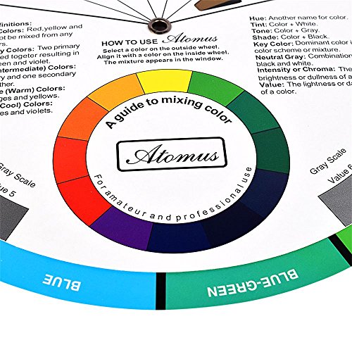 ATOMUS Big GuíA De Colores De La Rueda De Color Tattoo Pigment Chart Suministros Para Pintura Permanente De Cejas Lip Body Tattoo