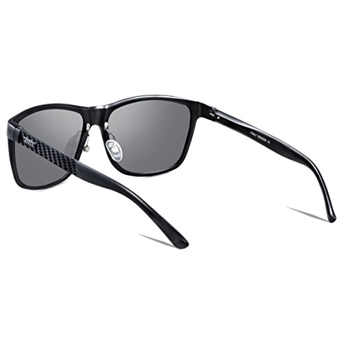 ATTCL Hombre Gafas de sol Polarizado Al-Mg Metal Super Ligero Marco 18587black