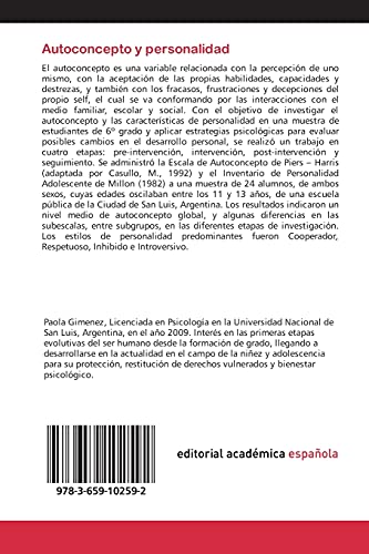 Autoconcepto y personalidad: Estudio y promoción por medio de la intervención en una muestra de pre-adolescentes escolarizados de San Luis, Argentina