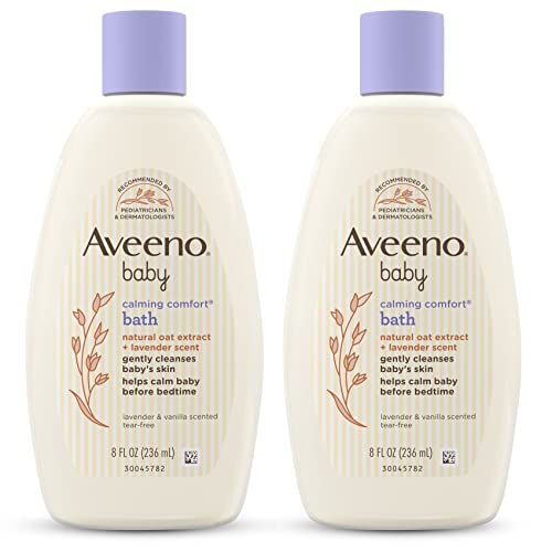 Aveeno Baby Calming Comfort Baño de 8 onzas líquidas (paquete de 2)