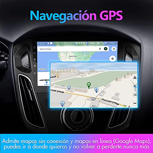 AWESAFE Android 10.0 [2GB+32GB] Radio Coche Ford Focus Mk3 2012-2017, 9 Pulgadas Pantalla para Coche, Autoradio con Bluetooth/FM/WiFi/USB, Apoyo Mandos Volante, Aparcamiento