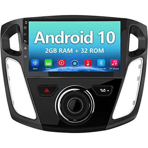 AWESAFE Android 10.0 [2GB+32GB] Radio Coche Ford Focus Mk3 2012-2017, 9 Pulgadas Pantalla para Coche, Autoradio con Bluetooth/FM/WiFi/USB, Apoyo Mandos Volante, Aparcamiento