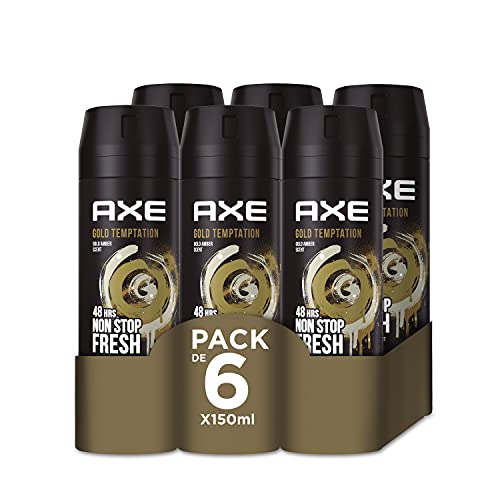 Axe Gold Temptation Rock Desodorante - 150 ml - Pack de 6