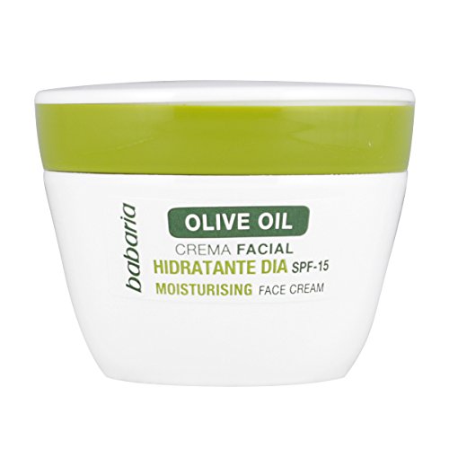 Babaria Crema Facial Hidratante Día Spf15 Aceite Oliva, Verde, 50 Gramos