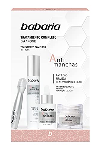 Babaria – Pack Ritual Antimanchas - Compuesto Por Crema Antimanchas, Antimanchas Facial, Serum Antimanchas Y Contorno De Ojos, Blanco