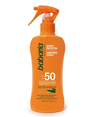 Babaria Spray Protector Solar Aloe Spf50, Blanco, 200 Mililitros