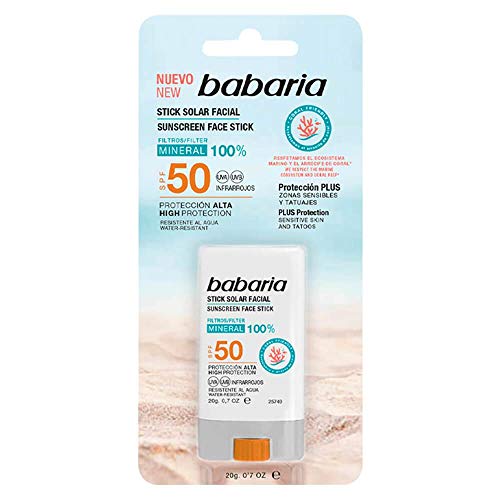 Babaria – Stick Facial hidratante y solar SPF50 – 20 g