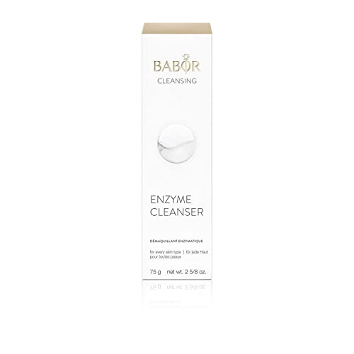 BABOR CLEANSING Enzyme Cleanser para pieles mixtas, grasas y con imperfecciones, Polvo limpiador y exfoliante enzimático, Con vitamina C, 1 x 75 g