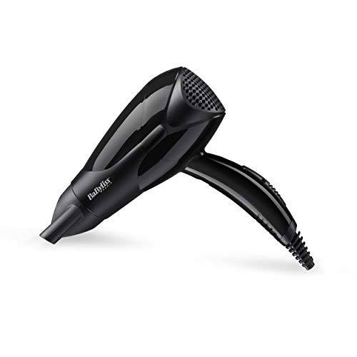 BaByliss Compact Dryer D212E - Secador de viaje 2000 W, 2 velocidades/temperaturas, aire frío, diseño pequeño y compacto