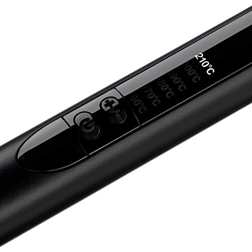 BaByliss Tenacilla Salon Brilliance C455E - Rizador de pelo de 28 mm con recubrimiento de Titanio, tenacilla extra larga, 6 ajustes de temperatura de 160°C a 210°C, calentamiento instantáneo