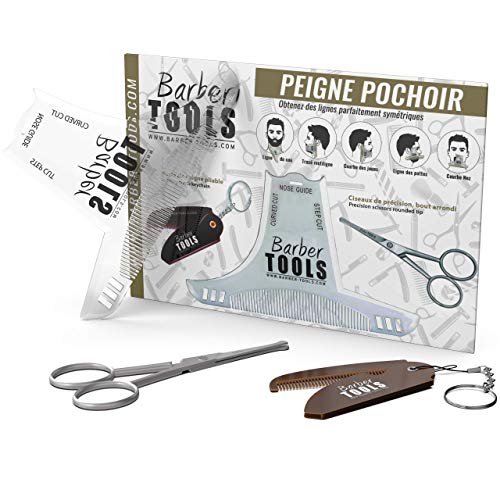 ✮ BARBER TOOLS ✮ Kit/Set/Estuche de arreglo y cuidado de la barba y afeitarse | Cosmético Made in French