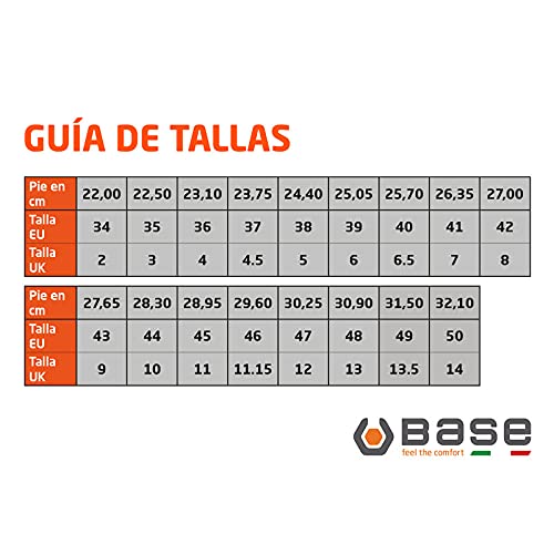 BASE Protection B154RS-S3-T43 Calzado de Seguridad PRADO para Hombres y Mujeres, Negro y Naranja, Talla 43 EU