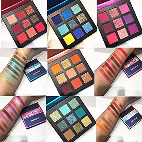 Beauty Glazed 9 colores Maquillaje impermeable Paleta Cosméticos Waterproof Matte and Shimmer Paleta de sombras de ojos altamente pigmentadas Powder Make Up# 03