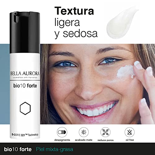 Bella Aurora PACK Bio10 Forte + Contorno de Ojos para Pieles Mixtas | Ilumina y Atenúa las Mancas | Reduce las Ojeras y los Síntomas de Fatiga