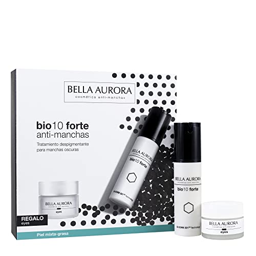 Bella Aurora PACK Bio10 Forte + Contorno de Ojos para Pieles Mixtas | Ilumina y Atenúa las Mancas | Reduce las Ojeras y los Síntomas de Fatiga