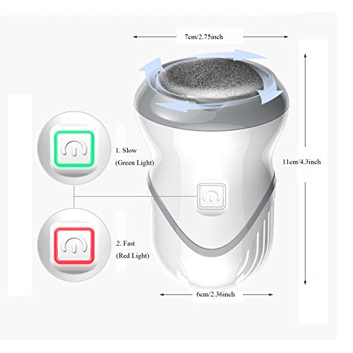 BelonLink Lima Electrica Pies, Herramientas para El Cuidado De Los Pies, Con 3 Discos Abrasivos 2 Velocidades, para Hombre y Mujer Pies Muertos y Agrietados, Elimina Fácilmente Callos y Piel S161