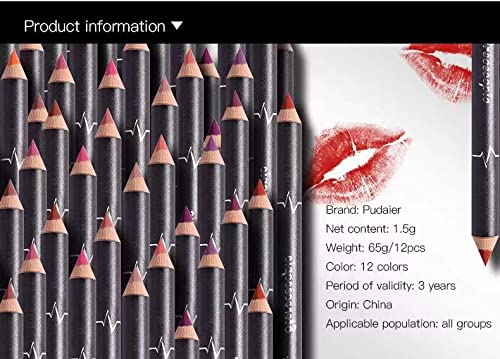 Beteligir Matte Lip Liner 12 PCS Nude Brown Series Lápiz delineador de labios de terciopelo altamente pigmentado y suave Set Delineadores de labios duraderos e impermeables