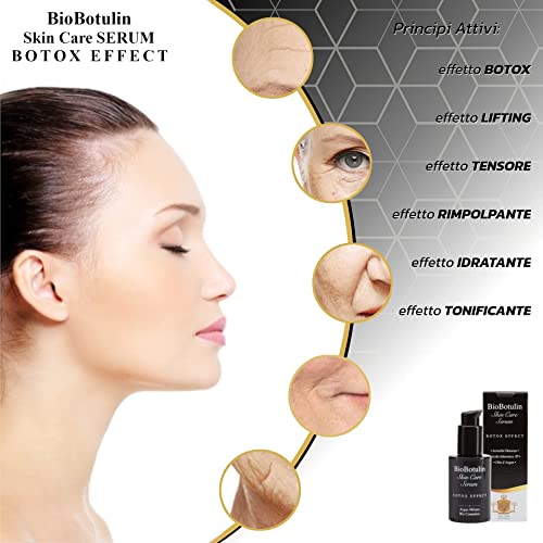 BioBotulin Skin Care Serum - 30 ml - suero facial antiarrugas para mujeres y hombres - Ingredientes: antienvejecimiento, antiarrugas, antiedad - Acmella, ácido hialurónico 3P, argán, vitamina B5