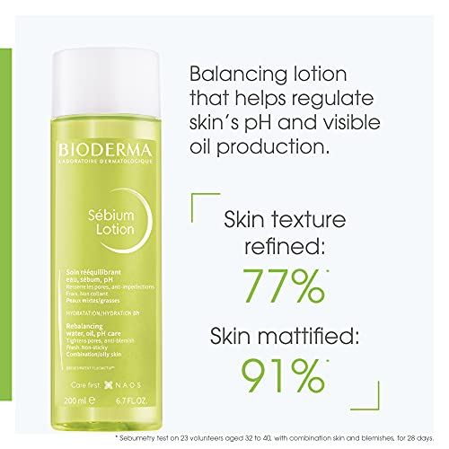 Bioderma Sébium Lotion, loción para restablecer el equilibrio de las pieles mixtas y grasas, 200 ml