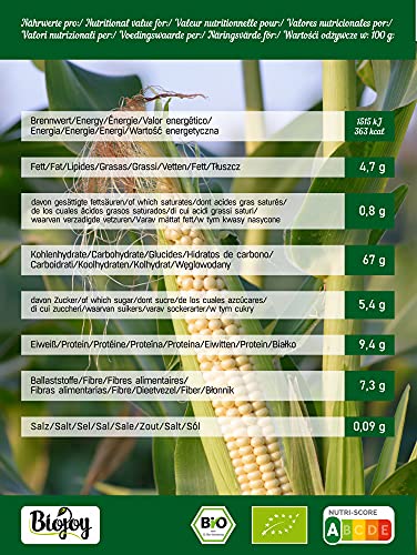 Biojoy Maiz para palomitas orgánico, sin OGM (2 kg)