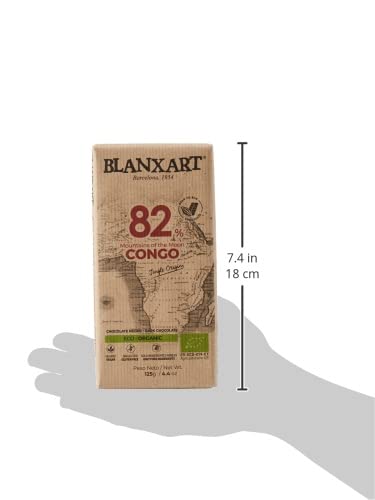 Blanxart Tableta de Chocolate Negro Ecológico - Congo 82% Cacao 1 Unidad 125 g