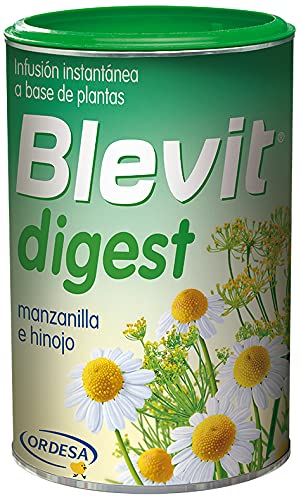 Blevit Digest - Infusión Instantánea con Manzanilla e Hinojo - Sin Gluten y Sin Azúcares Añadidos - Facilita la Digestión y la Expulsión de Gases - Para todas las edades - 150g