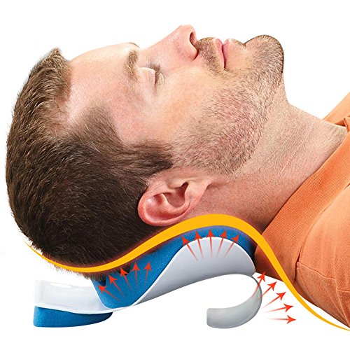 Bloomma Almohada para el cuello, esponja elástica para el cuello y los hombros, almohada para liberar el dolor de cuello, masaje de viaje