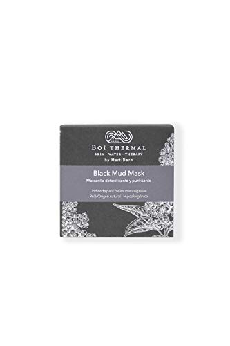 Boí Thermal Black Mud Mask. Mascarilla Facial Detoxificante Y Purificante. Pieles Mixtas Y Grasas. Cosmética Natural Y Vegana. Apto Pieles Sensibles. Hipoalergénico. 50 ml.