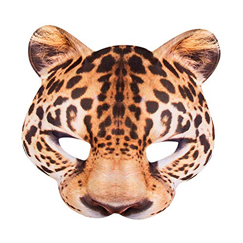 Boland 56731 - Máscara de piel de leopardo con impresión realista en poliéster/EVA, goma elástica, para carnaval, Halloween, carnaval, fiesta temática, disfraz, teatro, disfraz