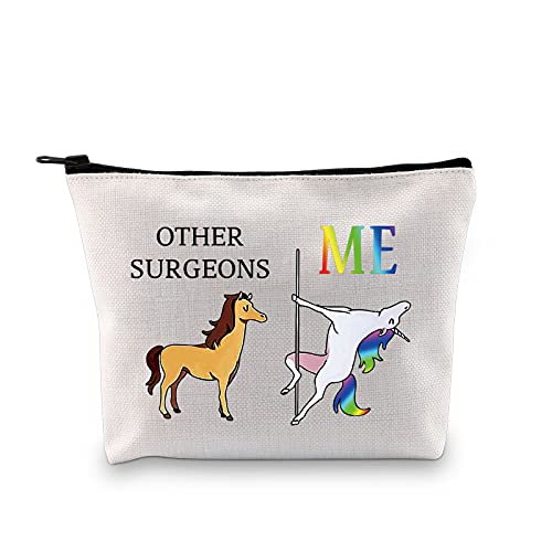 Bolsa de maquillaje para cirujanos y cirujanos con diseño de unicornio, divertido para médicos, cirujanos, regalos para cirujanos, bolsa de viaje, Lona.,