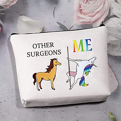 Bolsa de maquillaje para cirujanos y cirujanos con diseño de unicornio, divertido para médicos, cirujanos, regalos para cirujanos, bolsa de viaje, Lona.,
