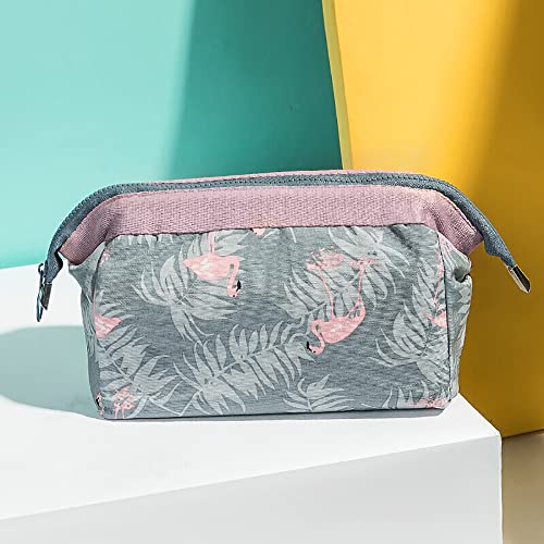 Bolsa para Cosméticos,Portátil Bolsas de Maquillaje de Viaje Impermeable Flamingo Neceser de Maquillajepara Mujeres niñas