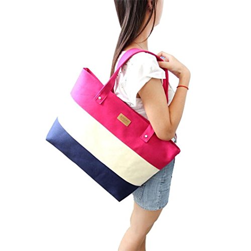 Bolso Bandolera Mujer Grande de Lona Bolsos de Hombro Colores para Niña por ESAILQ YT