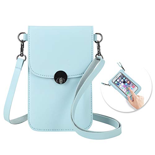 Bolsos Mujer Bandolera Tipo Bandolera de Piel sintética con Correa y Pantalla Transparente. Su Ventana Funciona Tanto para iPhone y Android. Bolso pequeño para teléfono.Regalo del Día de la Mujer