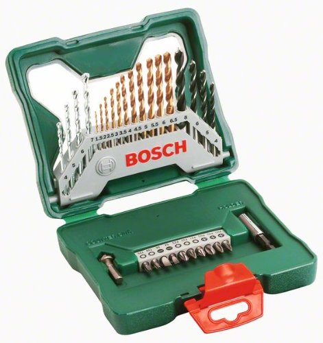Bosch EasyImpact 550 - Taladro percutor + Bosch X-Line Titanio - Maletín de 30 unidades