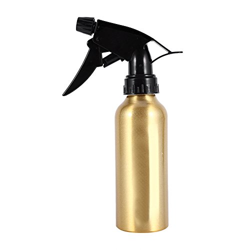Botella de Spray Peluquería Flores Planta de Pulverizador de Agua para Peluquería Salón Peluquero(200ml -oro)