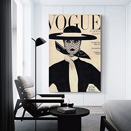 Botkin Póster vintage de Vogue con diseño de póster y pared de 30 x 45 cm