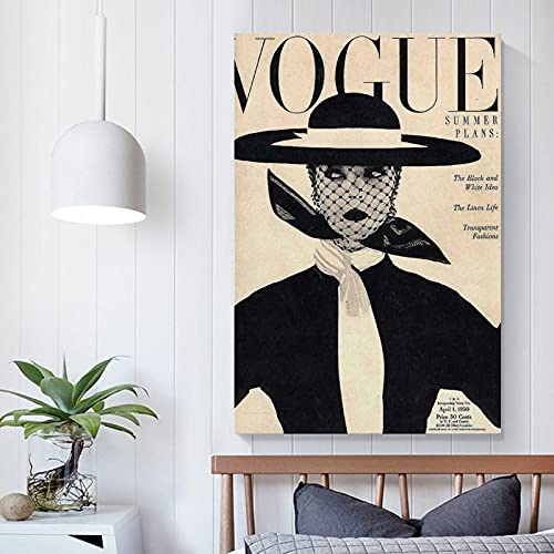 Botkin Póster vintage de Vogue con diseño de póster y pared de 30 x 45 cm