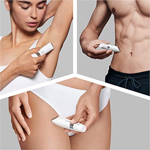 Braun Body Mini Afeitadora Corporal Unix, Depiladora Corporal para Mujer y Hombre con Peine de Recorte, Depilación de Precisión para Ingles, Axilas, Pecho, Uso en Seco y en Mojado, BS1000, Blanco