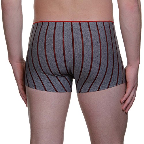 Bruno Banani Short Play Hard Pantalones Cortos, Gris (Graumelange/Red Stripes 2322), S para Hombre