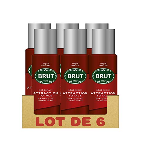 Brut - Lote de 6 desodorantes para hombre, en espray, 200 ml