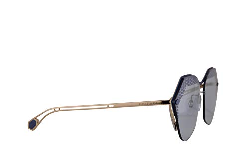 Bulgari Gafas de sol BV6109 Mate tejanos en el oro pálido w/azul claro de la lente de 62 mm 205172 BV 6109 mujer Mate pantalones vaqueros azules en oro pálido Grande