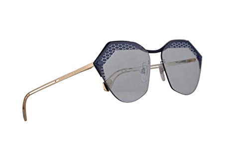 Bulgari Gafas de sol BV6109 Mate tejanos en el oro pálido w/azul claro de la lente de 62 mm 205172 BV 6109 mujer Mate pantalones vaqueros azules en oro pálido Grande