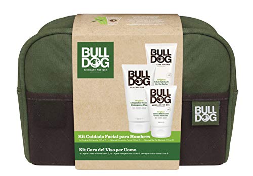 Bulldog Skincare for Men Pack - Kit Cuidado Completo, Limpiador Facial + Gel Afeitado + Crema Hidratante