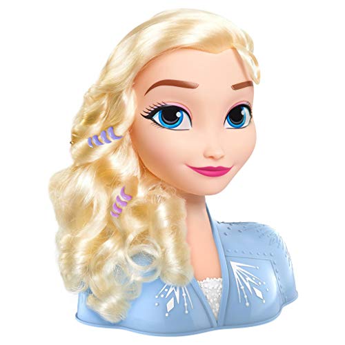 Busto Elsa de Frozen 2 con 14 diferentes accesorios con que peinarla. Para niños/as a partir de los 3 años