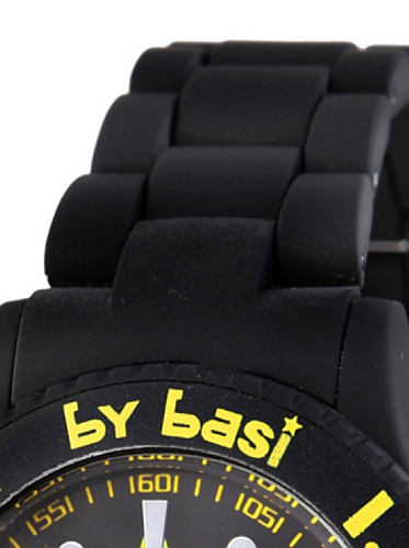 BY BASI A0871U03 - Reloj Unisex movi cuarzo correa policarbonato negro/amarillo