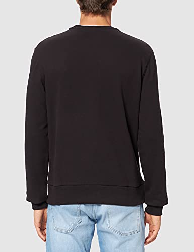 Calvin Klein Center Logo Sweatshirt, Sudadera para Hombre, Negro (Ck Black), S